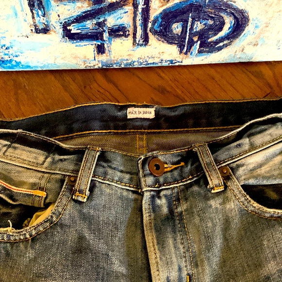 Todayful Japan Vintage Distressed Denim Light Wash Zip 5 Pocket - Picture 3 of 16